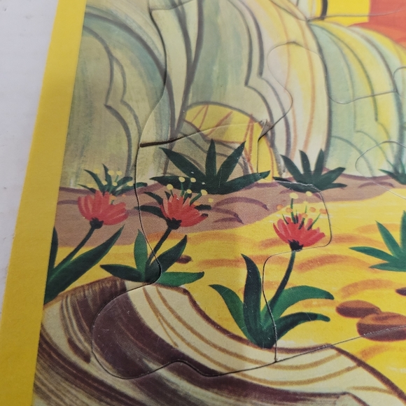 1989 VTG! 3pc Puzzle Rudolph Reindeer, Tee Pee Toys, Golden Jessup Paper Box - Picture 7 of 12